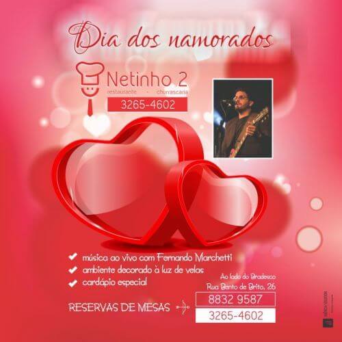 Restaurante Netinho 2 – Ações de Marketing Dia dos Namorados