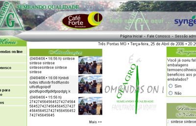 Desenvolvimento de Sites Três Pontas – Projeto Geagro