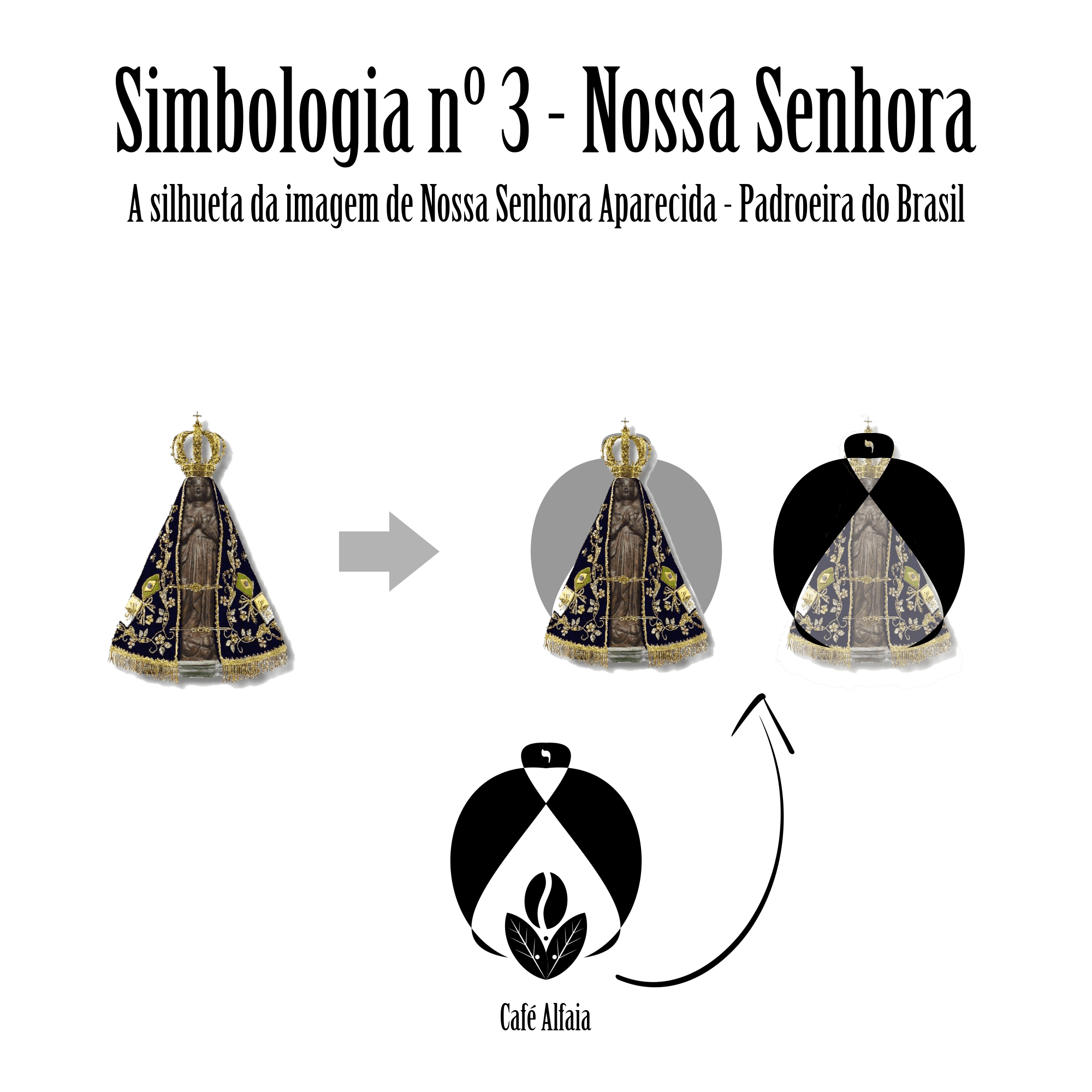logotipo para cafe nossa senhora aparecida religiosidade mensagem sublinear logomarca fazer logo para cafe